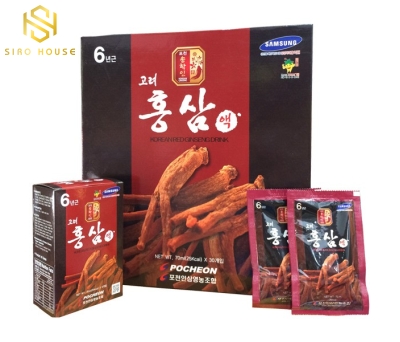 Nước hồng sâm POCHEON Korean Red Ginseng 100% 30 gói x 70mL 