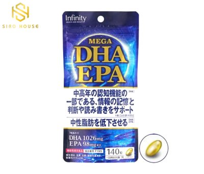 Dầu cá Mega DHA EPA Infinity gói 140 viên của Nhật Bản