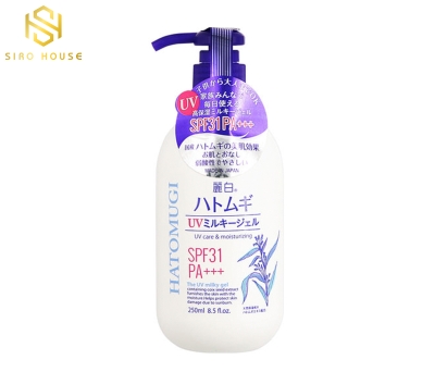 Sữa dưỡng thể chống nắng HATOMUGI chiết xuất ý dĩ 250mL