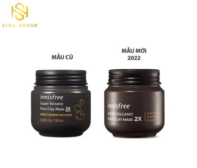 Mặt Nạ Tro Núi Lửa Trị Mụn Đầu Đen Innisfree Super Volcanic Pore Clay Mask 2X 100mL Hàn Quốc
