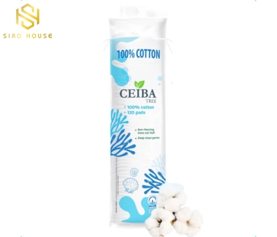 Bông Tẩy Trang Ceiba 100% Chất Liệu Cotton 120 Miếng 100% Cotton Tree