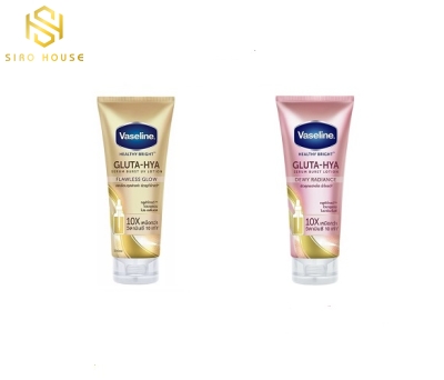 Dưỡng thể VASELINE Gluta Hya Dewy Radiance 10X & GLuta Hya Flawless Glow 330mL