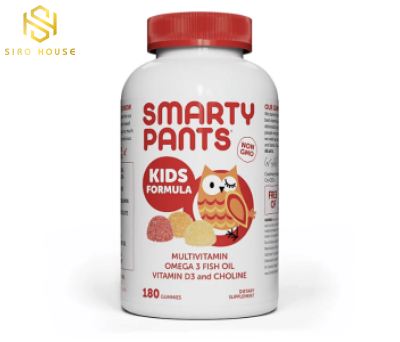 Kẹo dẻo bổ sung đa vitamin trẻ em SMARTY PANTS Kids Formula Multivitamins Omega-3 Fish Oil Vitamin D3 and Choline 180v