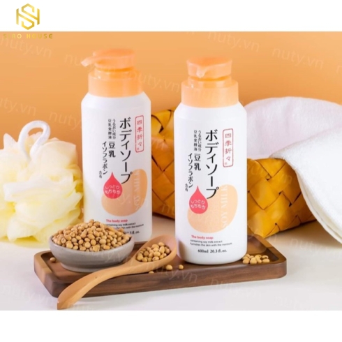 SỮA TẮM DƯỠNG ẨM ĐẬU NÀNH SOY MILK THE BODY SOAP 600ML