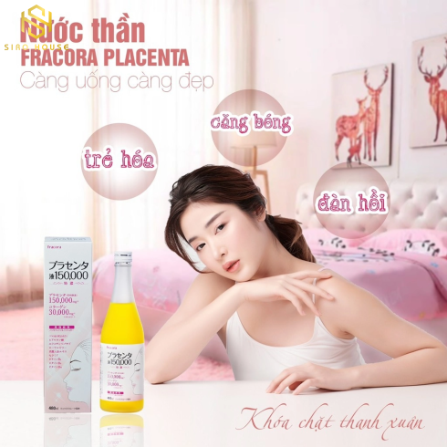 Nước uống nhau thai Collagen Fracora PLACENTA 150.000mg (480mL)