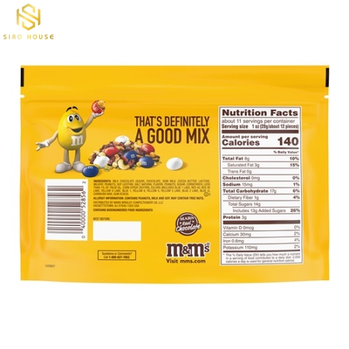 SOCOLA ĐẬU PHỘNG M&M 250g #VÀNG