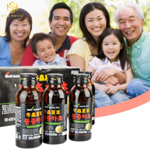 Nước đông trùng hạ thảo WELLBEING LIFE DongChoongHaCho Hộp 10 chai x 100mL