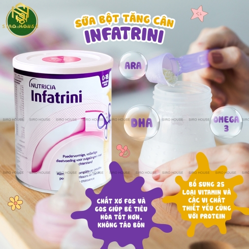 Sữa bột tăng cân INFATRINI 400g cho trẻ từ 0-18 tháng