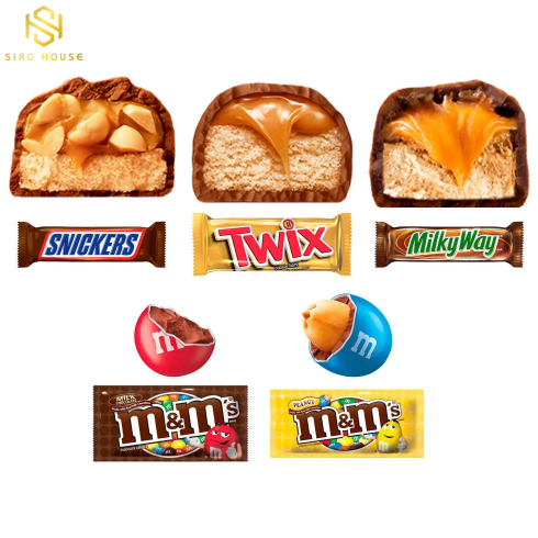 Socola tổng hợp 5 loại M&M Mars Chocolate Full Size Packs 30 gói 1521.3g Mỹ