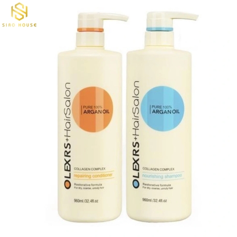 Bộ gội xả OLEXRS + Hair Salon Pure 100% Argan Oil ( 500ml x2)