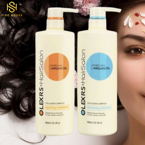 Bộ gội xả OLEXRS + Hair Salon Pure 100% Argan Oil ( 500ml x2)
