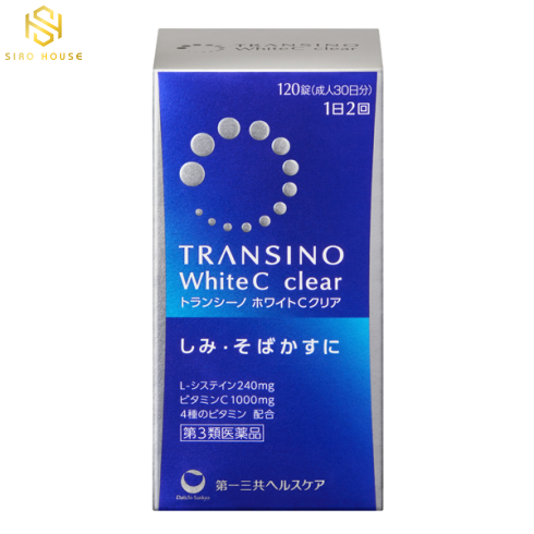 Viên uống trắng da TRANSINO White C Clear 120 viên