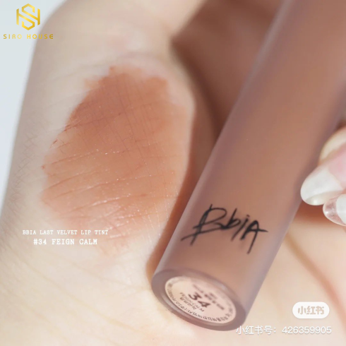 Son Bbia Last Velvet Lip Tint Version 8 Feign Calm 34 Màu Nâu Nude