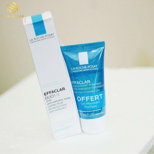 Set kem trị mụn 40mL + Sữa rửa măt trị mụn 50mL La Roche Posay