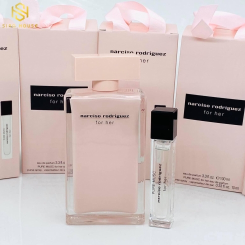 Nước hoa NARCISO Rodriguez for her EDT 10mL (Hồng nhạt)