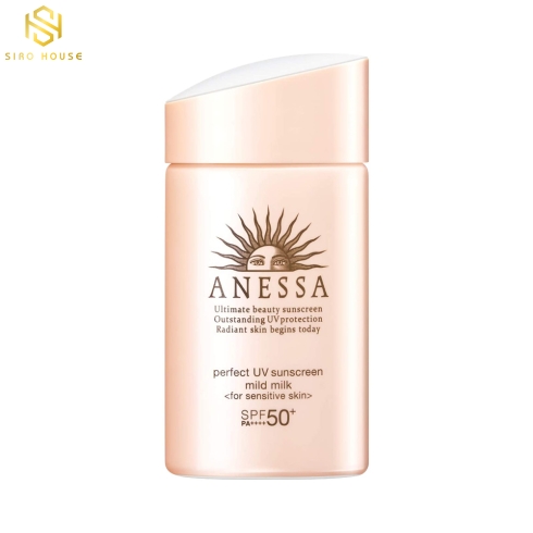 Kem chống nắng Anessa Mild Milk 60ml bản màu Hồng nhạt