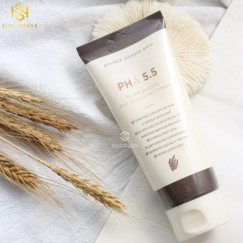 Sữa rửa mặt BYVIBES Wonder Bath PHA 5.5 PH Balancing PHA Cleansing Foam 150mL