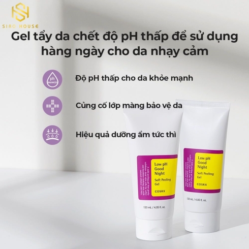 Tẩy tế bào chết dịu nhẹ COSRX Low PH Good Night Soft Peeling Gel 120ml 