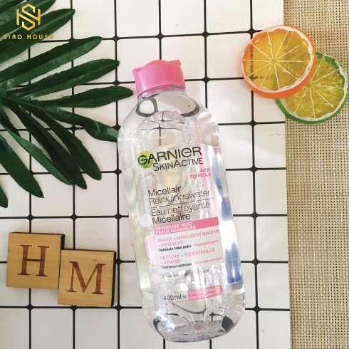Tẩy trang GARNIER Micellair Reinigingswater #Even For Sensitive Skin 400mL HỒNG
