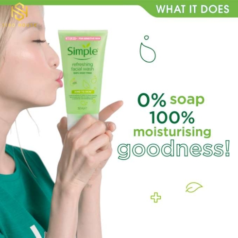 Sữa rửa mặt SIMPLE Kind To Skin Refreshing Facial Wash Gel 150mL