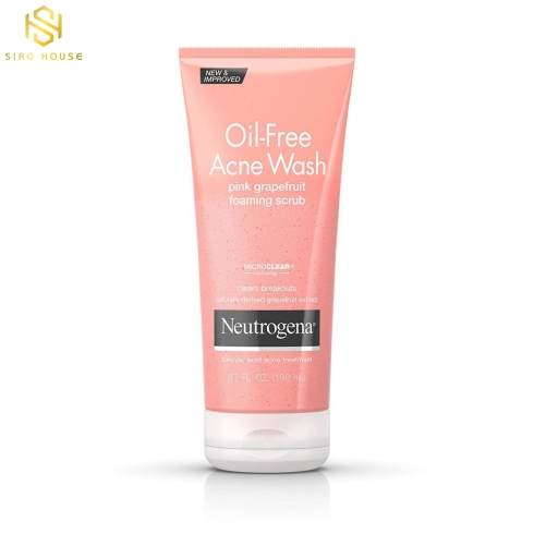 Sữa rửa mặt NEUTROGENA Oil-Free Acne Wash bưởi hồng 198ml