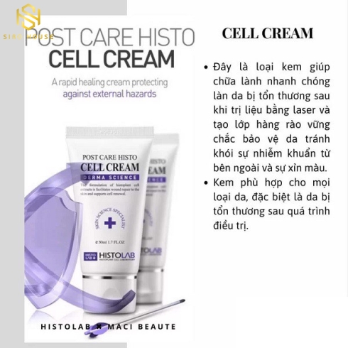 Kem dưỡng phục hồi Laser Post Care Histolab Cell Cream50mL (Tím)