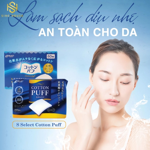 Bông tẩy trang S SELECT Cotton Puff 225 miếng