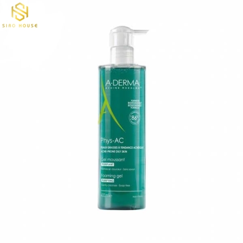 Sữa Rửa Mặt A-Derma Cho Da Dầu, Mụn, Nhạy Cảm 100ml Phys-AC Purifying Foaming Gel