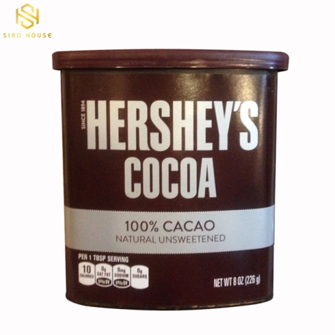 BỘT CACAO NGUYÊN CHẤT KHÔNG ĐƯỜNG HERSHEY’S COCOA 226G
