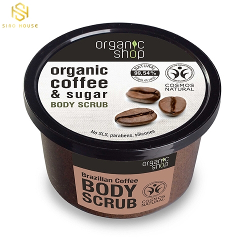 Tẩy tế bào chết toàn chân ORGANIC SHOP Organic Coffee & Sugar Body Scrub 250g