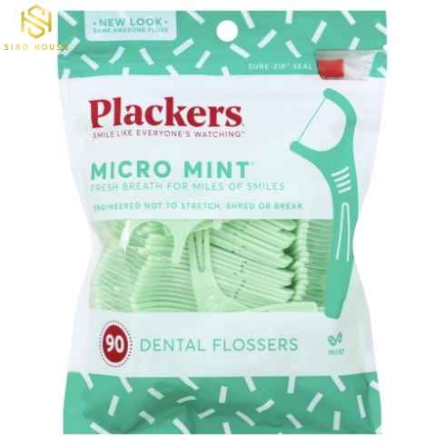 Tăm chỉ nha khoa PLACKERS Micro Mint 150 cái 