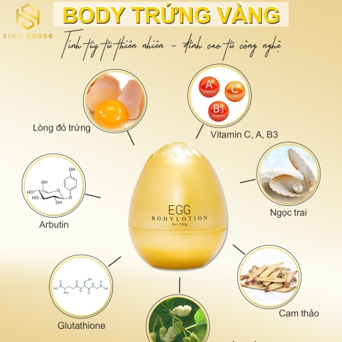 Kem Body trứng vàng EGG QUEENIE (250g)