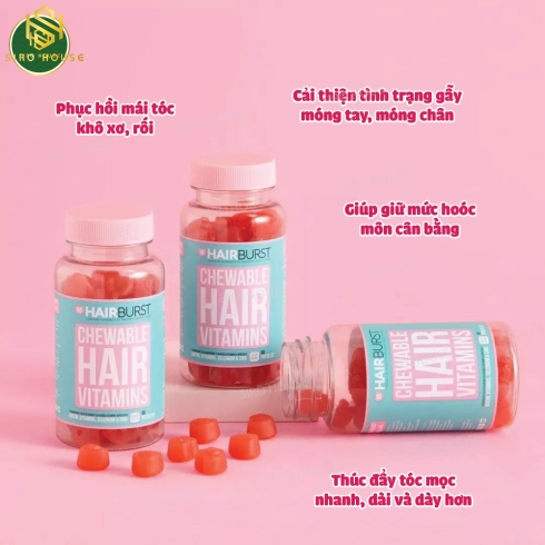 Kẹo ẻo Vitamins HAIRBURST Chewable Hair Vitamins ( 60 Viên)
