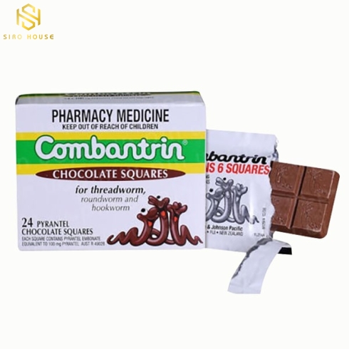 THUỐC TẨY GIUN COMBANTRIN CHOCOLATE SQUARES 24 CỦA ÚC 
