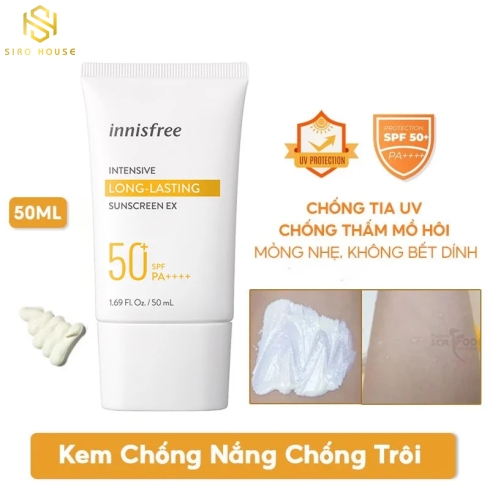 Kem chống nắng INNISFREE #Long Lasting Suncreen Ex SPF 50+ 50mL