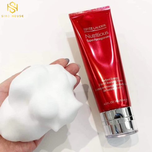 Sữa rửa mặt ESTÉE LAUDERr Nutritious Super Pomegranate Radiant Energy 2 in 1 Cleansing Foam (Lựu Đỏ)