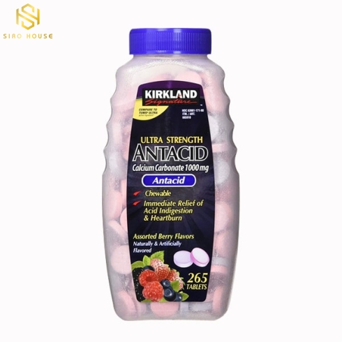 Viên nhai hỗ trợ dạ dày KIRKLAND Ultra Strength Antacid 265 viên  