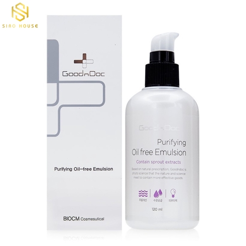 Tinh chất dưỡng trắng GOODnDOC Oil Free Emulsion 120mL