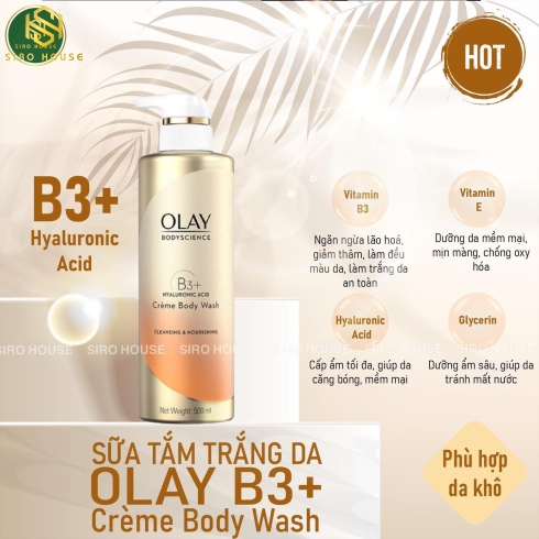 SỮA TẮM OLAY B3 HYALURONIC