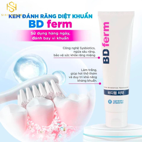 KEM ĐÁNH RĂNG MEN VI SINH BD FERM 120g