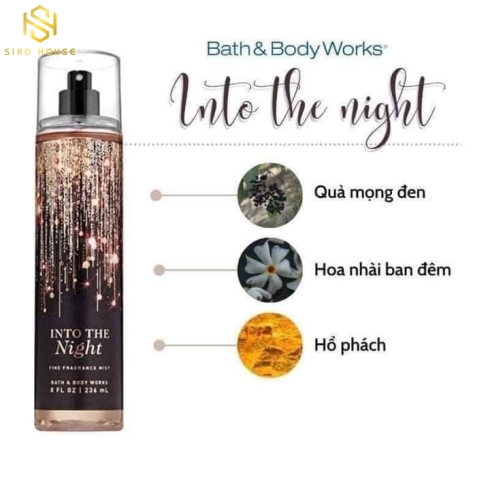 Xịt thơm BATH & BODY WORKS #Into The Night 236mL