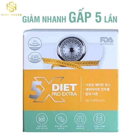 Viên uống giảm cân GENIE X5 Diet Pro Extra 30 viên