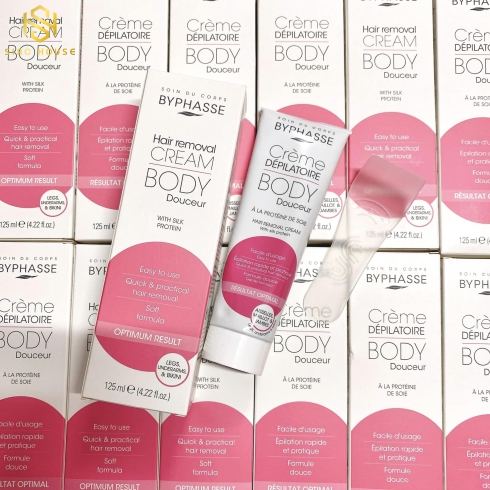 Kem Tẩy Lông Byphasse Chiết Xuất Tơ Tằm 125ml Hair Removal Cream Silk Extract