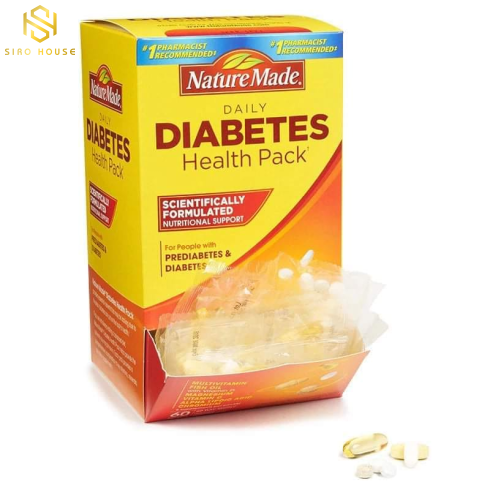 Viên uống điều hòa tiểu đường NATURE MADE Diabetes Health 60 Gói