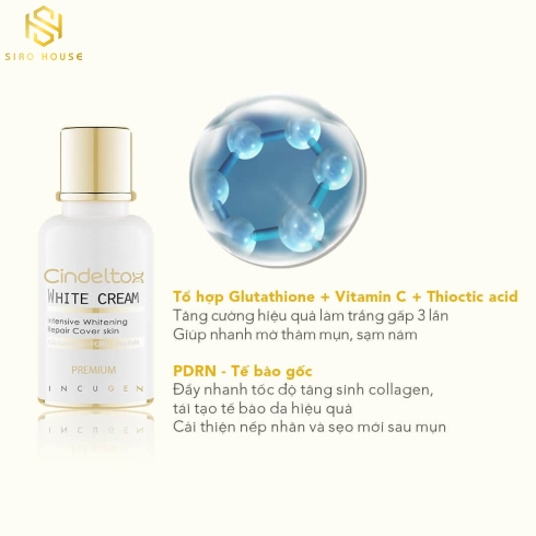 Kem Dưỡng Incug-En Cindel Tox Intensive Whitening & Cover 50Ml