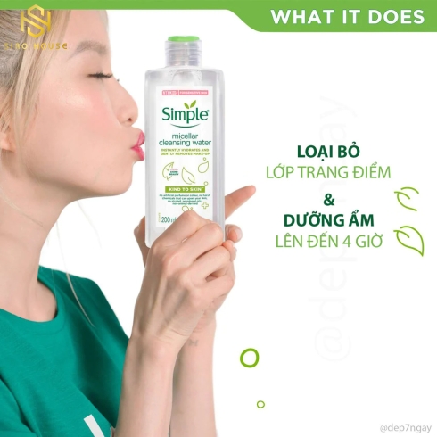 Nước Tẩy Trang SIMPLE Kind To Skin Micellar Cleansing Water 200mL