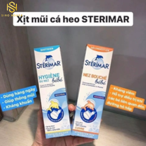 Xịt mũi muối biển kháng viêm STÉRIMAR Nez Bouche BéBé 100mL (Cam)