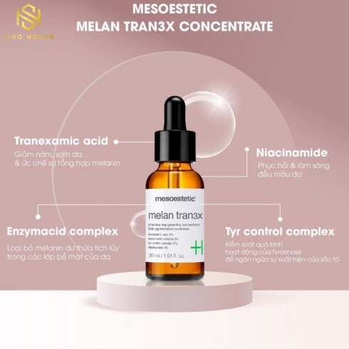 Tinh chất trị nám MESOESTETIC Melan Tran3x Concentrate 30mL 