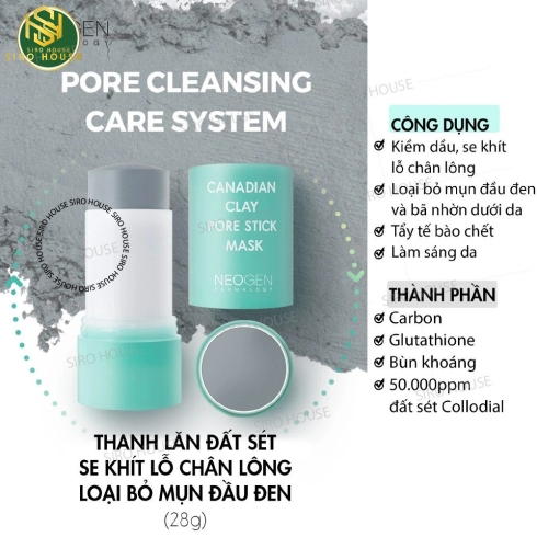 Mặt nạ đất sét dạng lăn NEOGEN Canadian Clay Pore Stick Mask 28g