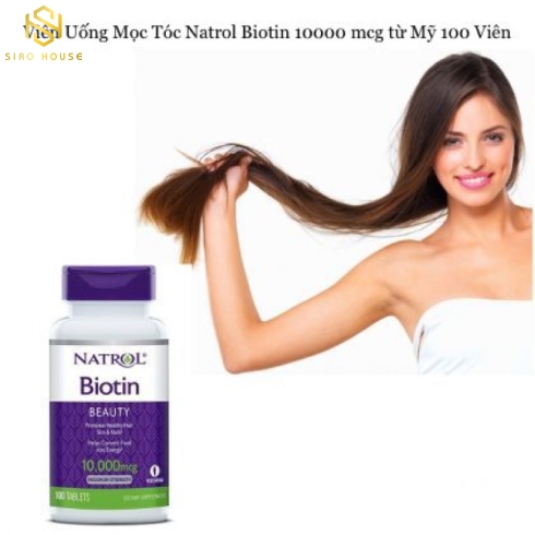 Viên uống mọc tóc NATROL Biotin 10,000mg